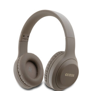 Guess Classic Silver Logo Wireless Headphone Brown
