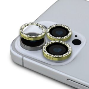 Guess Fixed Glitter Protective Lens for iPhone 16 Pro/16 Pro Max Gold