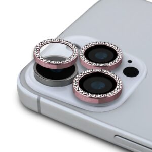 Guess Fixed Glitter Protective Lens for iPhone 16 Pro/16 Pro Max Pink