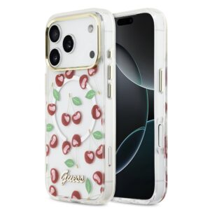 Guess IML Glitter Cherry MagSafe Case for iPhone 17 Pro / 18 Pro
