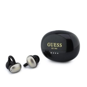 Guess Metallic Finish Classic Logo OWS Wireless Earphones Black