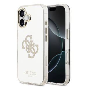Guess PC/TPU Mirror 4G Glitter Logo MagSafe Case for iPhone 17 Gold