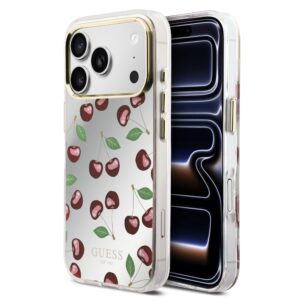 Guess PC/TPU Mirror Glitter Cherry MagSafe Case for iPhone 17 Pro / 18 Pro