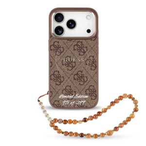 Guess PU 4G MagSafe Strap Limited Edition of 299 Case for iPhone 17 Pro / 18 Pro Brown