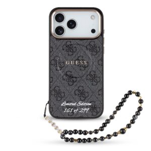 Guess PU 4G MagSafe Strap Limited Edition of 299 Case for iPhone 17 Pro Max Black