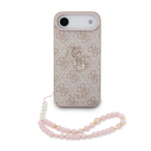 Guess PU 4G Metal Logo Strap Case for iPhone Air Pink
