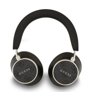 Guess PU Leather 4G Classic Logo ENC Wireless Headphone Black