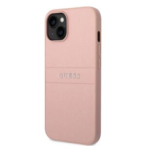Guess PU Leather Saffiano Case for iPhone 14 Plus Pink