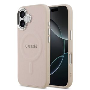 Guess PU Saffiano MagSafe Case for iPhone 17 Pink
