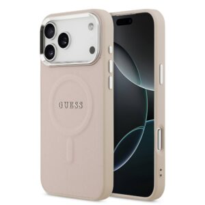 Guess PU Saffiano MagSafe Case for iPhone 17 Pro Max Pink