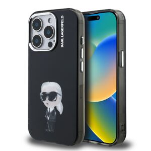 Karl Lagerfeld IML Aquarelle Karl Case for iPhone 15 Pro Black