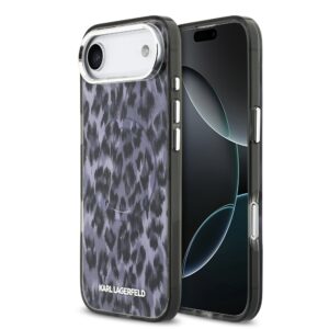 Karl Lagerfeld IML Leopard MagSafe Case for iPhone Air Grey