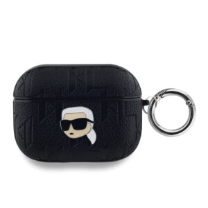 Karl Lagerfeld PU Embossed Karl Head Case for AirPods Pro Black