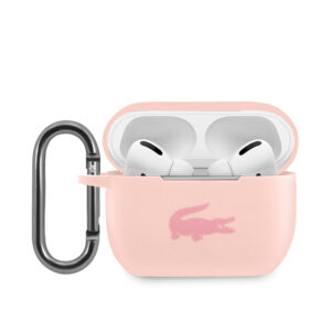 Lacoste Liquid Silicone Glossy Printing Logo Case for AirPods Pro Pink