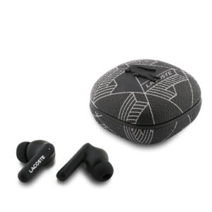 Lacoste Monogram Blend ANC/ENC TWS Wireless Earphones Black