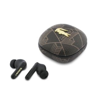 Lacoste Monogram Blend ANC/ENC TWS Wireless Headphone brown