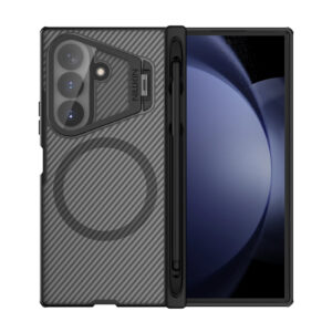 Nillkin CamShield Prop Magnetic Pen Slot (Transparent Lens) Case for Samsung Galaxy Z Fold 8 Ultra Transparent Black