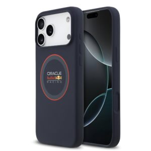 Red Bull Silicone Red Ring MagSafe Case for iPhone 17 Pro Max Navy