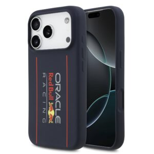 Red Bull Silicone Vertical Logo MagSafe Case for iPhone 17 Pro Max Navy