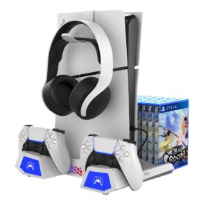 iPega P5S023 Multifunctional Charging RGB Stand with Cooling for PS5/PS5 Slim/PS5 Pro White (Damaged Package)