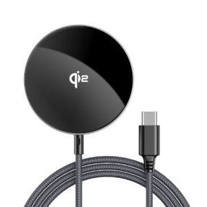 Acefast E24 Qi2 15W Magnetic Inductive Charger with 1.2m USB-C Cable - Black