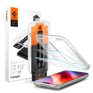 Tempered glass Spigen GLAS.TR EZ Fit Pro HD AC 2-pack iPhone 16 Pro Max / 17 Pro Max / 18 Pro Max Clear