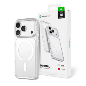 AmazingThing Minimal Mag Drop Proof Case 3 Lens for iPhone 18 Pro Max with Lanyard Mount and MagSafe Compatible - Clear