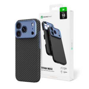 AmazingThing Titan Max Lens Case for iPhone 18 Pro in Aramid Fiber with Camera Cover, MagSafe Compatible - Blue