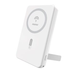 Powerbank magnetyczny Dudao K14S+ 10000mAh 22.5W USB-A + USB-C kompatybilny z MagSafe z podstawką - white