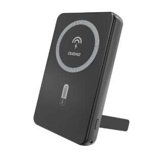 Powerbank magnetyczny Dudao K14S+ 10000mAh 22.5W USB-A + USB-C kompatybilny z MagSafe z podstawką - black
