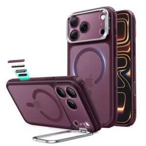 ESR Classic Hybrid Kickstand MagSafe Case for iPhone 18 Pro / 17 Pro - Dark Cherry Matte