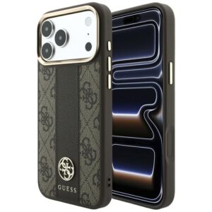 Guess 4G with Stripe Round and Classic Logos MagSafe Case for iPhone 17 Pro / 18 Pro - Brown