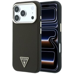 Guess Kevlar Triangle Logo MagSafe Case for iPhone 17 Pro Max / 18 Pro Max - Brown