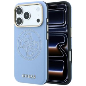 Guess Perforated 4G Gold Logo Magsafe Case for iPhone 18 Pro Max / 17 Pro Max - Light Blue