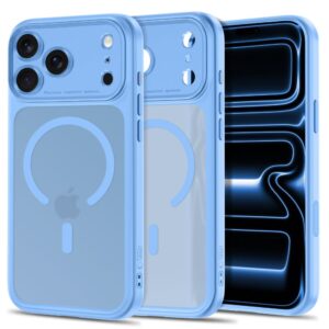 Tech-Protect MagPeak MagSafe CC Case for iPhone 18 Pro / 17 Pro - Light Blue Matte