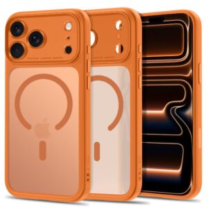 Tech-Protect MagPeak MagSafe CC Case for iPhone 18 Pro Max / 17 Pro Max - Matte Orange
