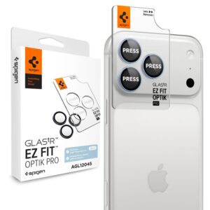 Spigen Optik Pro GLAS.TR EZ FIT 2-Pack Tempered Glass Camera Screen Protector for iPhone 18 Pro / 18 Pro Max - Light Blue