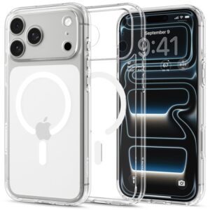 Spigen Ultra Hybrid MagSafe Case for iPhone 18 Pro Max / 17 Pro Max - Clear and White