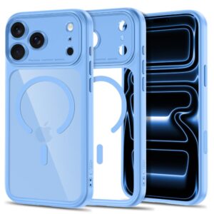 Tech-Protect MagPeak MagSafe CC Case for iPhone 18 Pro / 17 Pro - Clear Blue