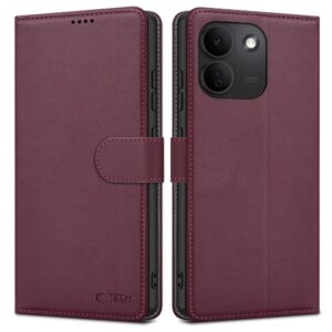 Tech-Protect Wallet case for Xiaomi Redmi Note 17 Pro Max 5G - burgundy