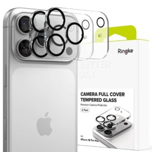Ringke Camera Full Cover 2-Pack Tempered Glass for iPhone 18 Pro Max - Black