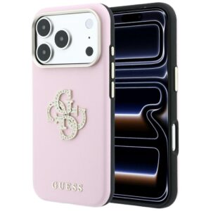 Guess Smooth & Big Strass Logo Case for iPhone 18 Pro Max / 17 Pro Max - Pink
