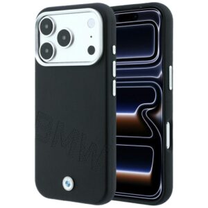 BMW Sign Inclined Deboss Letters MagSafe Case for iPhone 18 Pro Max / 17 Pro Max - Black