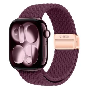 Tech-Protect Nylonmag Apple Watch 8 / 9 / 10 / 11 / 12 / SE / Ultra (44 / 45 / 46 / 49 mm) Deep Burgundy