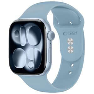 Tech-Protect Silicone Apple Watch 8 / 9 / 10 / 11 / 12 / SE / Ultra (44 / 45 / 46 / 49 mm) Light Blue
