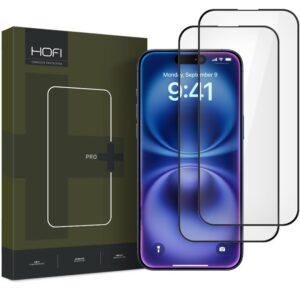Tempered glass Hofi Glass Pro+ 2-pack iPhone 15 / 16 Black