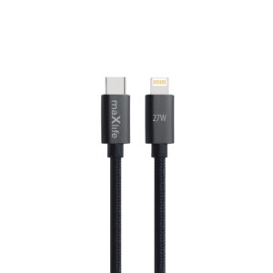 Maxlife MXUC-12 cable USB-C - Lightning 3,0 m 27W black