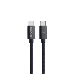 Maxlife MXUC-12 cable USB-C - USB-C 3,0 m 100W black