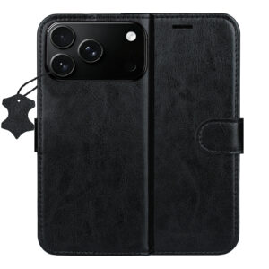 Smart Luxe leather case for iPhone 17 Pro 6,3" / 18 Pro 6,3" black