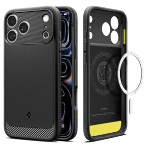 Spigen Rugged Armor MagSafe case for iPhone 17 Pro Max / 18 Pro Max Matte Black